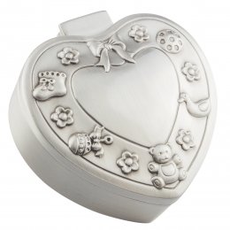 Smyckeskrin hjärta med nalledekor Storlek 7,5x8x3,5 cm