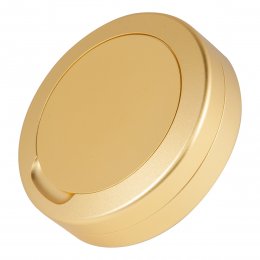 Snusdosa DUS aluminium guld med askkopp 3rd Edition (Obs levereras i silkespapper)