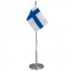 Flaggstång rostfri med finsk flagga H40cm