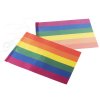 Flaggstång nysilver med Pride-flagga