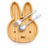 Miffy Bambutallrik med kniv och gaffel rostfritt stål.