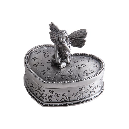 Smyckeskrin med Älva tennfinish 7X5X6cm