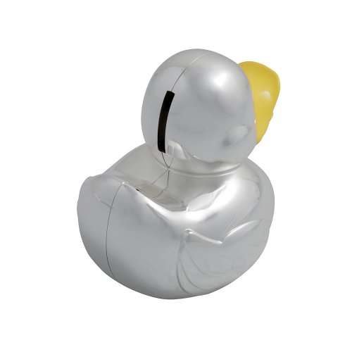 Sparbössa Anka gul näbb nysilver H12cm