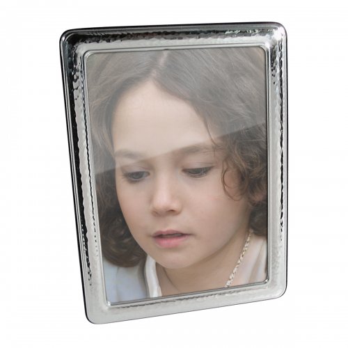 Fotoram hamrad kant 1,6cm foto 13X18cm putsfri äkta silver