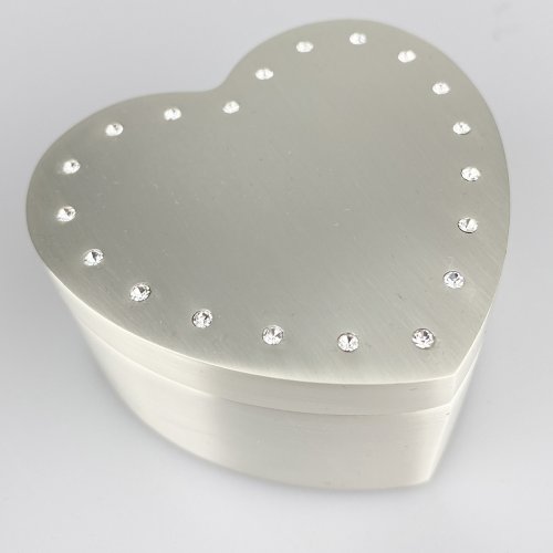 2:a sort Smyckeskrin Hjärta med swarovskikristall D6,5cm