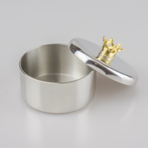 Tand & Hårlocksdosa i polerad tenn. Obs 2:a sort.