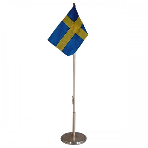 Flaggstång tenn H40cm m flagga