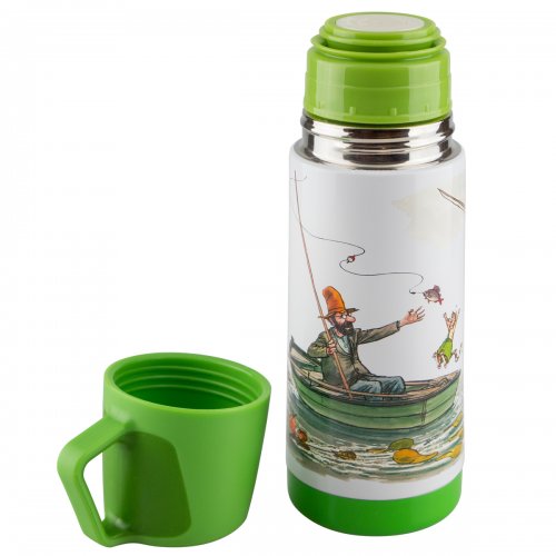 Termos Pettson & Findus h 20cm 350ml med dekor av Sven Nordqvist