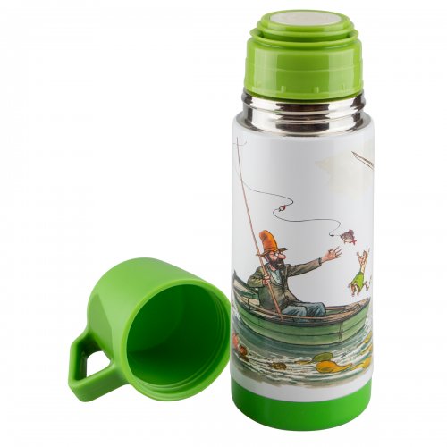 Termos Pettson & Findus h 20cm 350ml med dekor av Sven Nordqvist