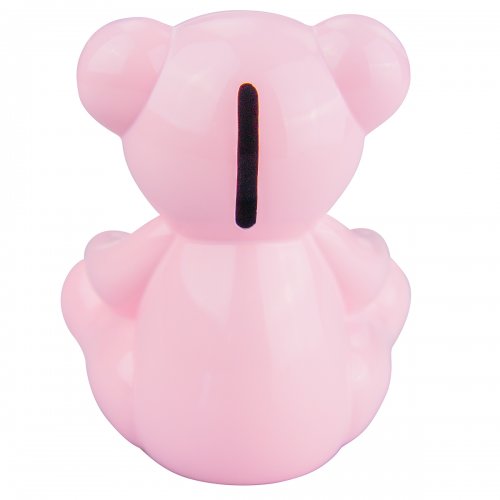 Sparbössa Nalle rosa med gravyrhjärta