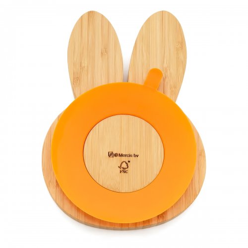 Miffy Bambutallrik med kniv och gaffel rostfritt stål.