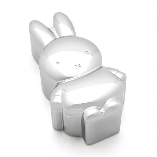 Miffy Tand & hårlocksdosa liggande modell nysilver
