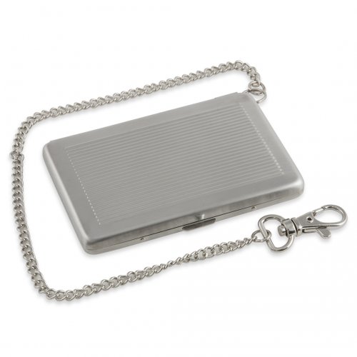 Kredit/Visitkortsetui m kedja 6 plastfickor rf