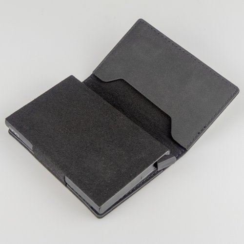 DUS Wallet Vegan Pop-up svart med plats för 5 kreditkort m sedelfack. magn