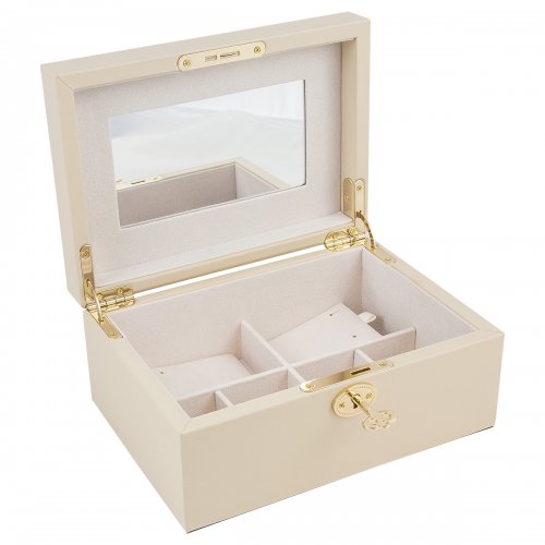 Smyckeskrin STORiES beige PU 24x15x9,8cm