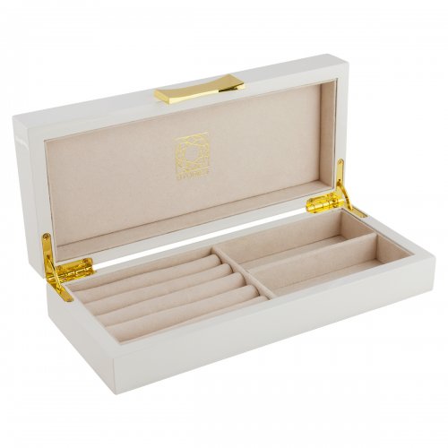 Smyckeskrin STORiES vit trä 23x10x5cm