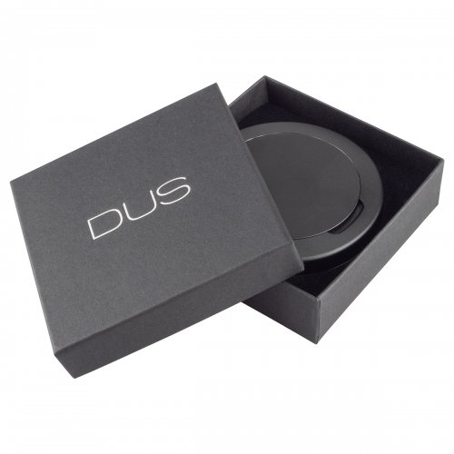 Presentkartong DUS 86x86x26mm svart. med skuminsats